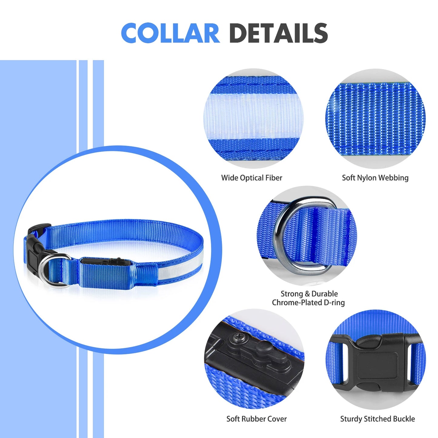 Waterpoof Luminous Dog Collar