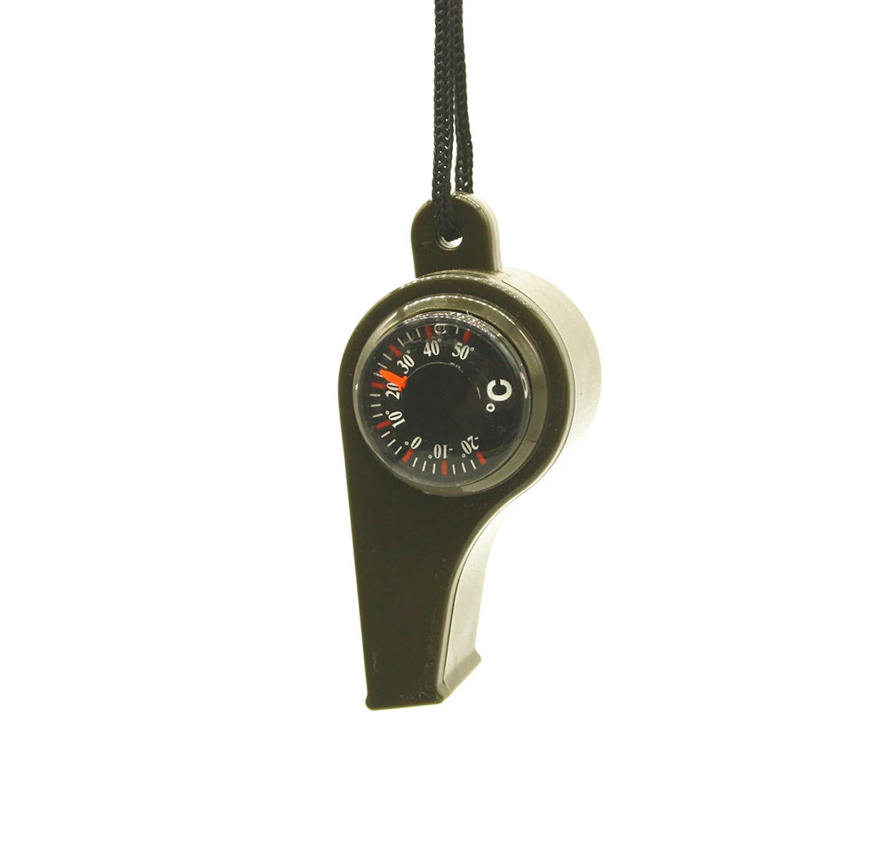3 in 1 Outdoor Camping Hiking Emergency Survival Gear Whistle Compass Thermometer Team Gifts Sporting Goods Cheerleading whistle
