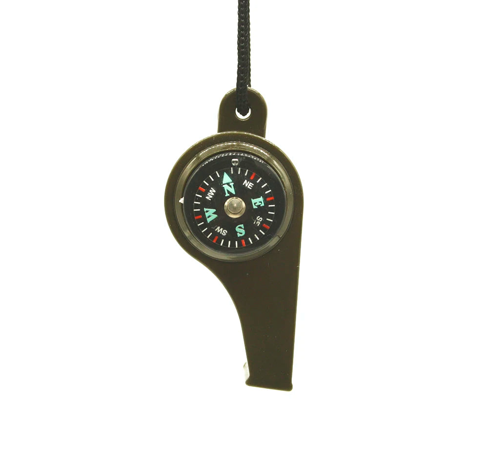 3 in 1 Outdoor Camping Hiking Emergency Survival Gear Whistle Compass Thermometer Team Gifts Sporting Goods Cheerleading whistle
