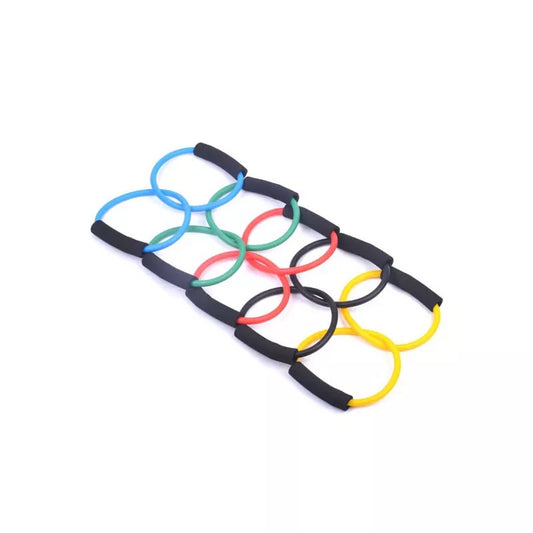 Light TPR Double Rings Resistance Band Exercise Cords for Yoga Workout,Body Building,Home Gym